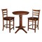 International Concepts 30 in. Round Pedestal Counter Height Table with 2 Emily Counter Height Stools - 3 Piece Set K581-30RT-27-S6172-2 - alternate 3